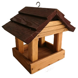Karmnik drewniany dla ptaków orzech + olcha